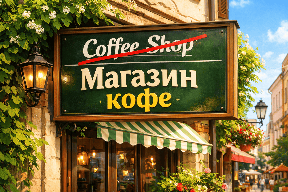  Рекламные вывески теперь должны быть на русском