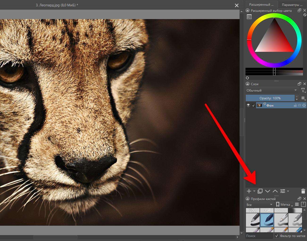 Наборы кистей в Krita (источник krita.org)