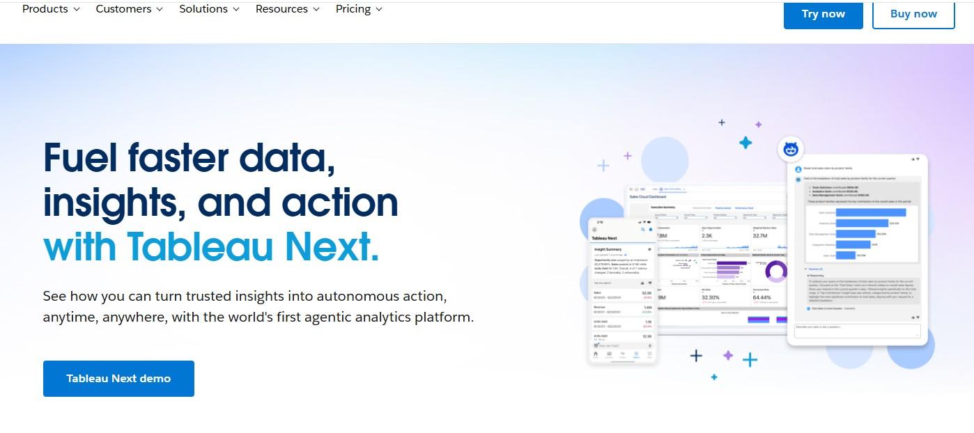 Официальный сайт сервиса Tableau