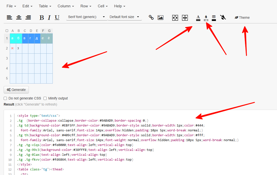 Возможности редактора