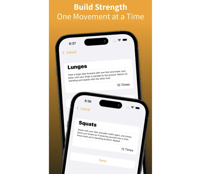 Пример уведомлений в приложении Get Moving! Healthy Reminders (источник: apps.apple.com)