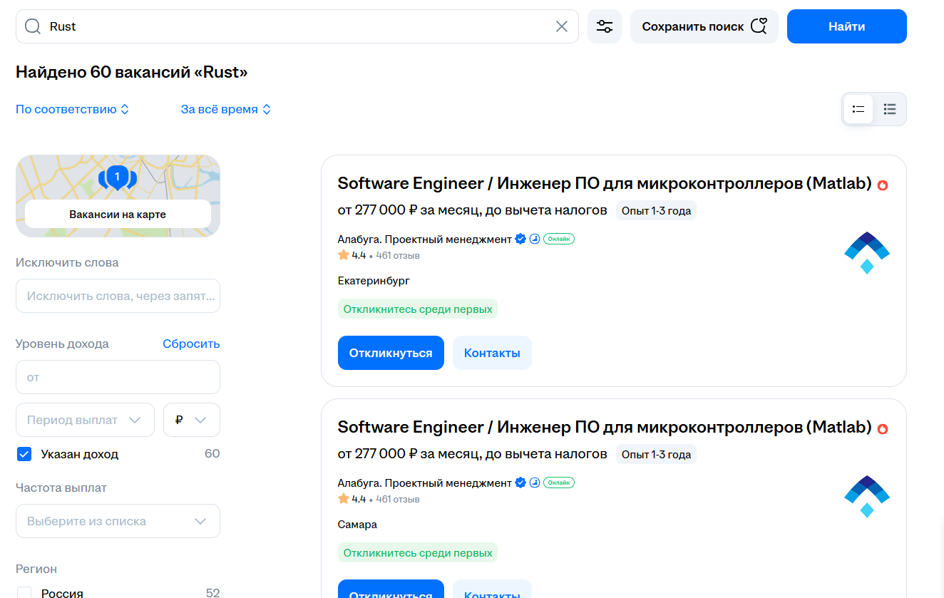 Вакансий меньше всего
