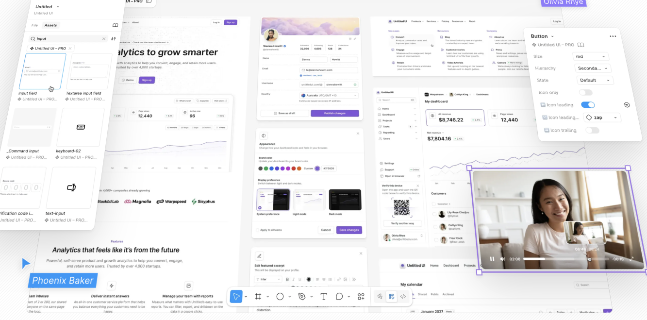 Базовый набор экранов для SaaS-продукта с Untitled UI