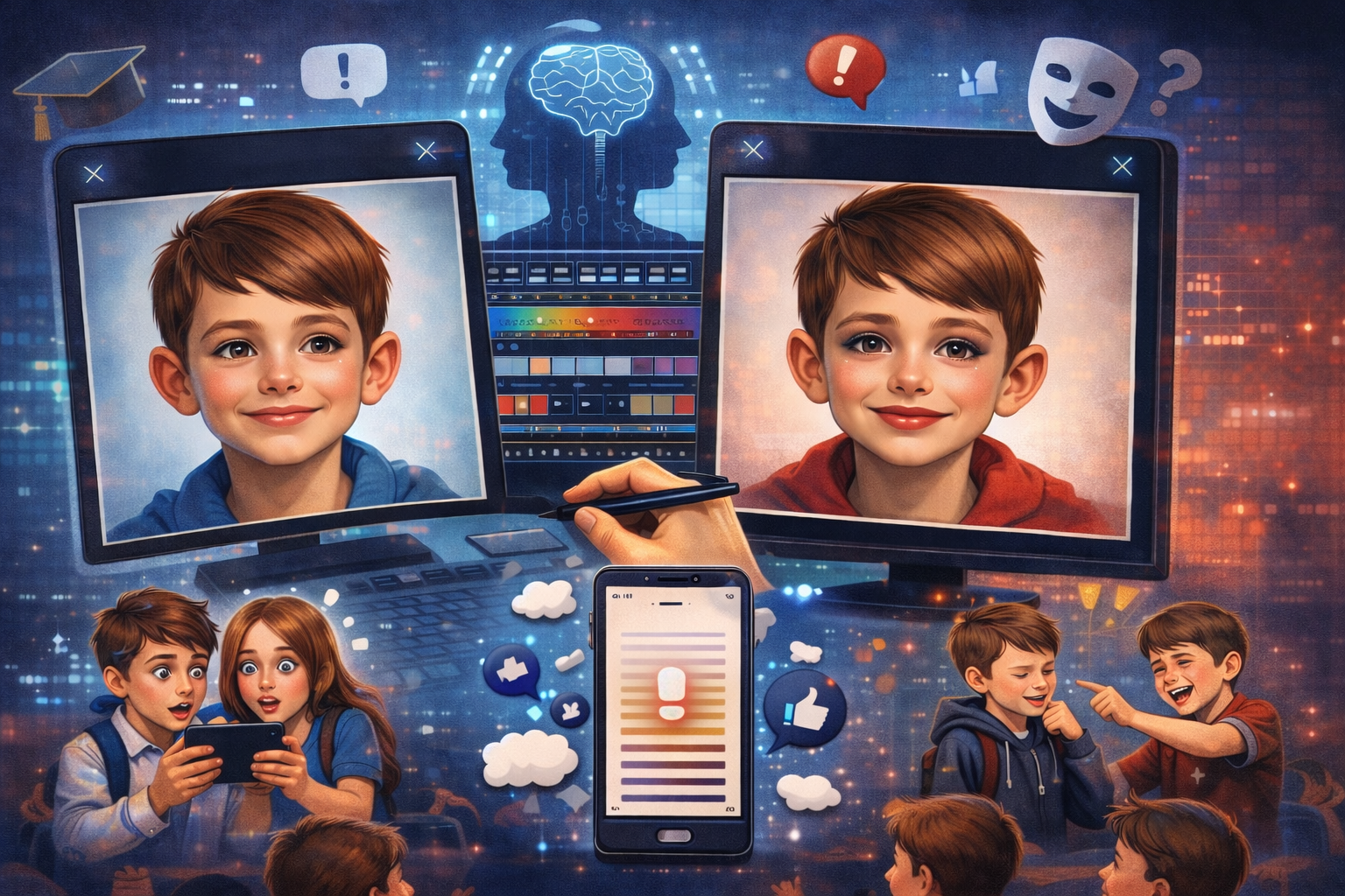 Дипфейк создает поддельные фотографии с реальными лицами