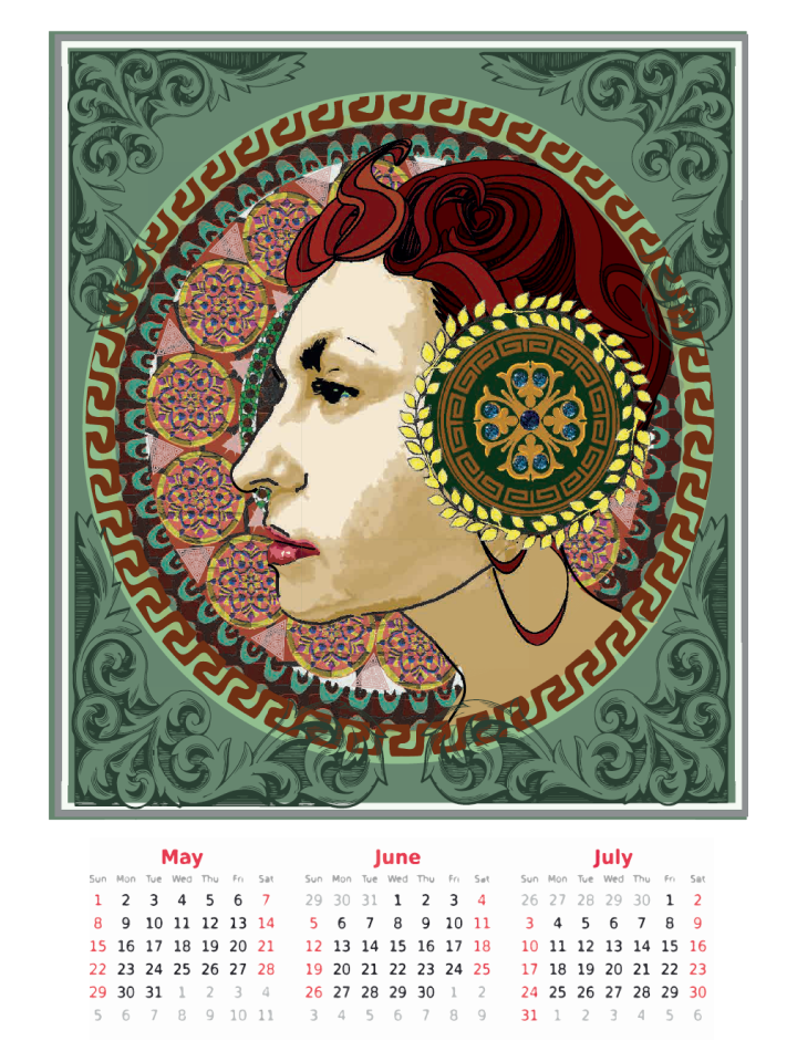Календарь в стиле художника