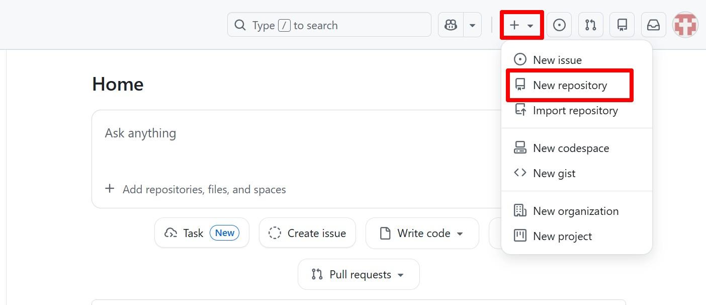 Создание нового репозитория