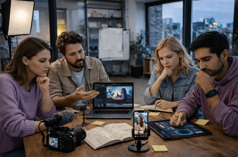 Обсуждение стратегии креативного контента 2026: фокус на живых форматах и новых ролях ИИ